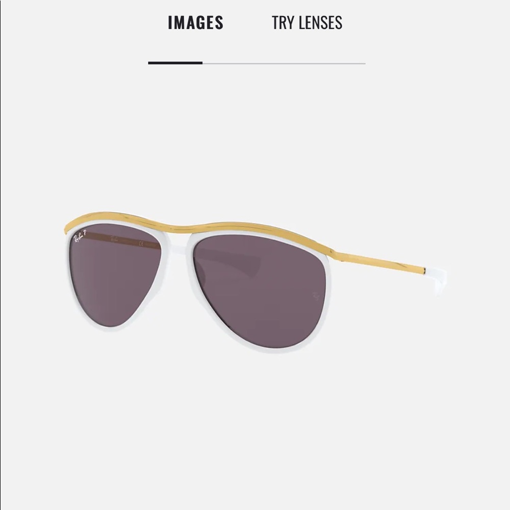 Ray ban Olympian Aviator sunglasses polarized violet lenses $215